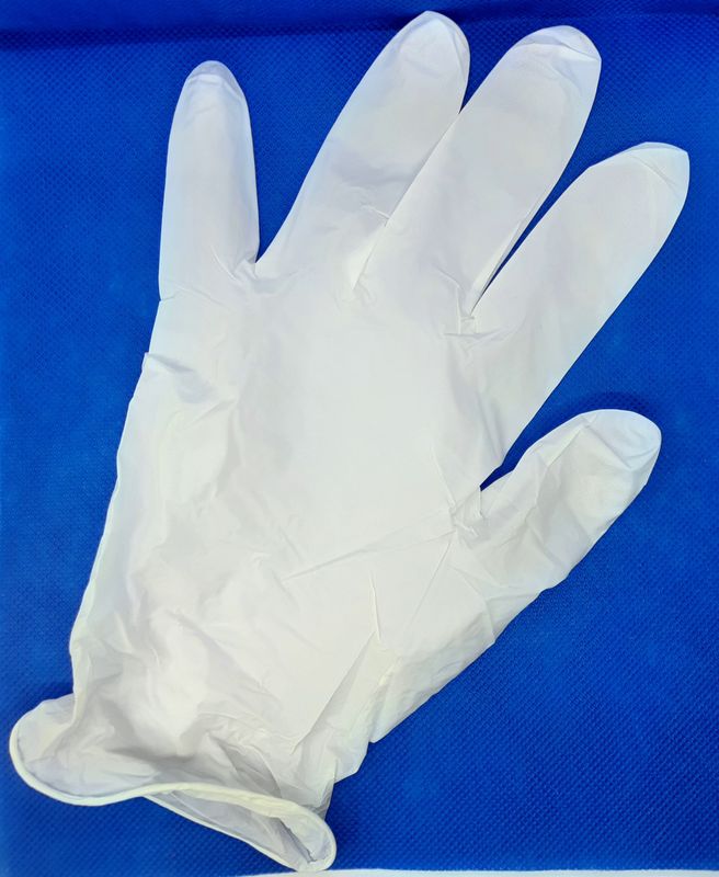 Перчатки нитриловые смотровые нестерильные неопудренные белые, размер L/ SFM