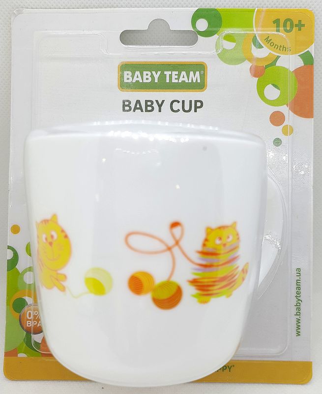 Чашка детская BabyТeam, 250 мл, 10+, арт. 6006