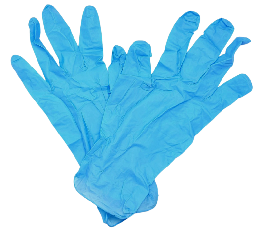 Перчатки нитриловые смотровые нестерильные неопудреные, размер S/ Alexpharm, голубые