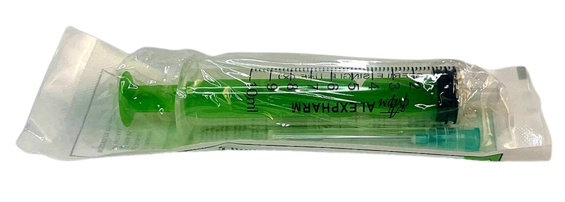Шприц 10 мл G21 (0,8*40 мм, Luer Slip)  3-компонентний одноразовий/ ALEXPHARM/ Китай