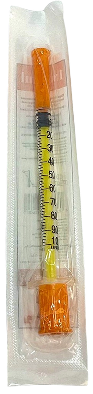 Шприц инсулиновый 1 мл U100 интегрированная игла G30 (0,30*13)/ ALEXPHARM