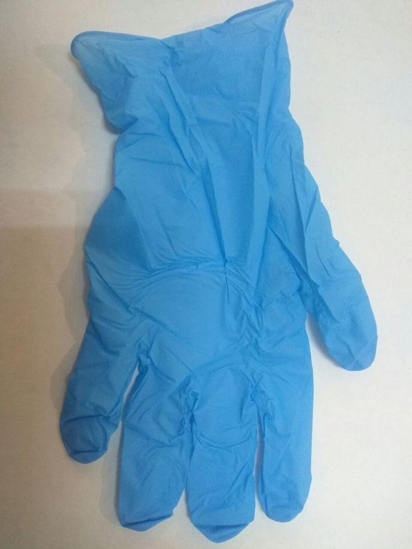Перчатки нитриловые нестерильные хлорированные текстурированные неопудренные / размер L / Medicare, голубые