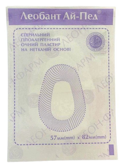 Пластир Леобант Ай-Пед очний 5,7 см х 8,2см/ No10/ Леон-Фарм