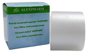 Пластир медичний 3х500 см на полімерній основі прозорий/ АLEXPHARM
