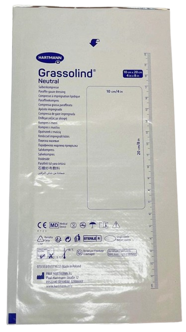 Повязка атравматическая мазевая Grassolind neutral 10 &times; 20 см / Hartmann