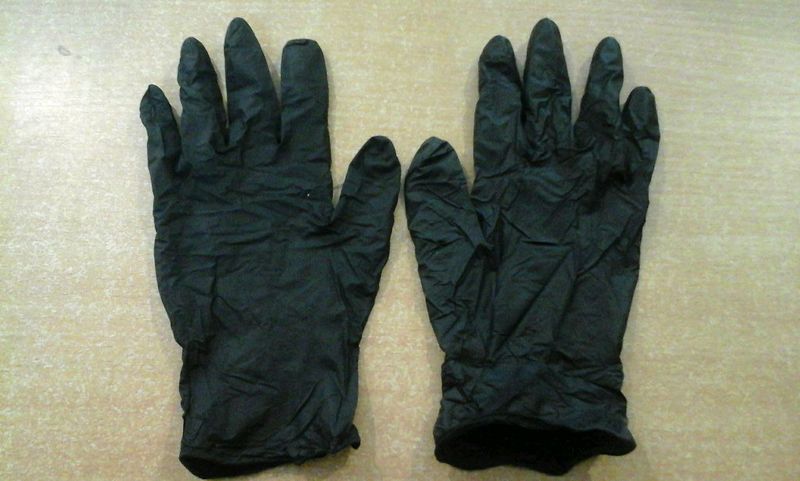 Перчатки нитриловые черные, нестерильные, неопудренные / размер L / NITRYLEX BASIC