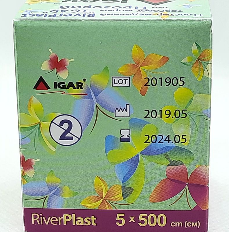 Пластир медичний 5х500 см Прозорий (п/е основа) RiverPlast/ ІГАР