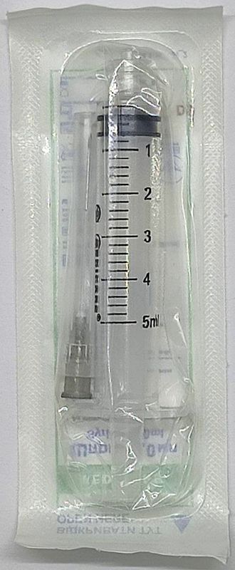 Шприц медичний одноразовий 5 мл (0,7*38 мм, Luer-Loсk)/ Medicare/ Індія