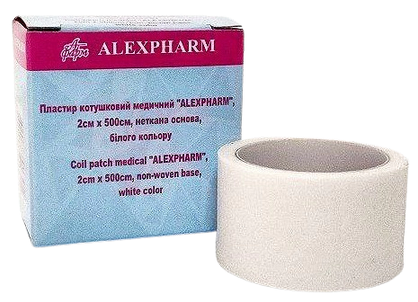 Пластырь медицинский 2х500 см на нетканой основе белый/ АLEXPHARM