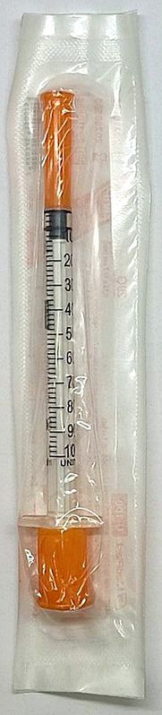 Шприц инсулиновый 1 мл U100 несъемная игла G 29 (0,33*12,7 мм)/ МР MedPlast