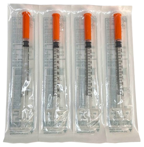 Шприц инсулиновый 1 мл U100 несъемная игла 30G (0,30*8) Medicare/ Индия