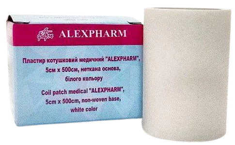 Пластырь медицинский 5х500 см на нетканой основе белый/ АLEXPHARM