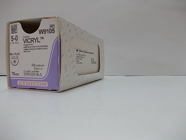 Вікрил фіолетовий 5-0, М1, 75 см, голка колюча RB-1 Plus (W9105) Ethicon/ Johnson&Johnson