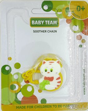 Цепочка для пустышки зверюшки BabyTeam, арт.3332