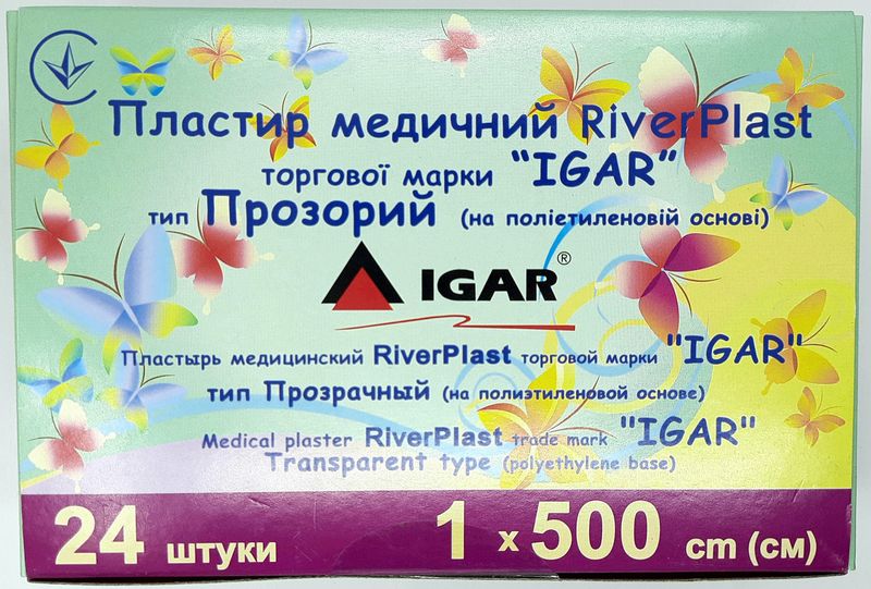 Пластырь медицинский 1х 500 см Прозрачный (п/э основа) RiverPlast/ ИГАР
