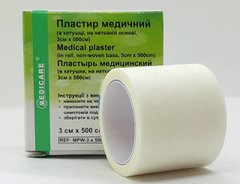 Пластир медичний неткана основа в котушці 3х500 см/MEDICARE