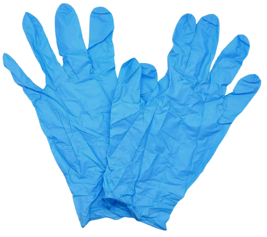 Рукавички нітрилові оглядові нестерильні неопудрені, розмір L / Alexpharm, блакитні