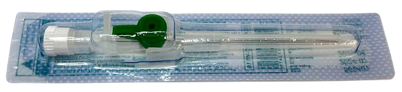 Канюля внутривенная с портом G18 Medicare (1,3*45 мм) зеленая