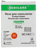 Лезвие для скальпеля одноразовое № 11 / Medicare