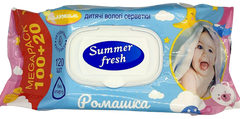 Серветки вологі дитячі ромашка Summer Fresh/Sunvita, 120 шт. у пакованні з клапаном