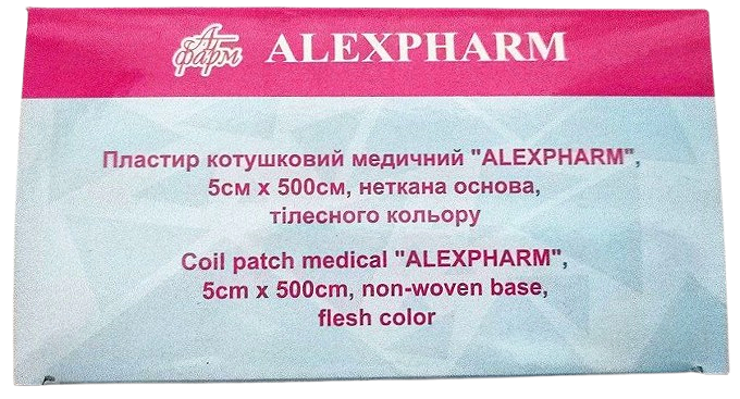 Пластир медичний 5х500 см на нетканій основі тілесний/ АLEXPHARM