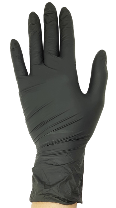Перчатки нитриловые черные, нестерильные, неопудренные / размер L / IGAR