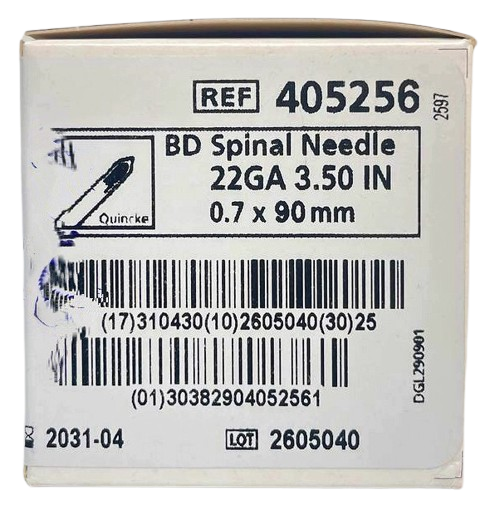 Голка спинальна&nbsp;G22&nbsp;(0,70*90 мм) чорна/ BD (Becton Dickinson)