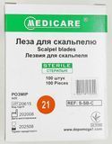 Лезвие для скальпеля одноразовое № 21 / Medicare