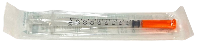 Шприц інсуліновий 1 мл U100 незнімна голка 29G (0,33*13)/ Medicare/ Індія