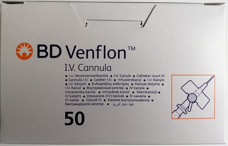 Канюля внутривенная G 18 (1,2*45 мм)/ BD Venflon, зеленая
