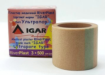 Пластырь медицинский 3х500 см Ультрапор (нетканая основа)/ RiverPlast/ ИГАР, 1 шт.