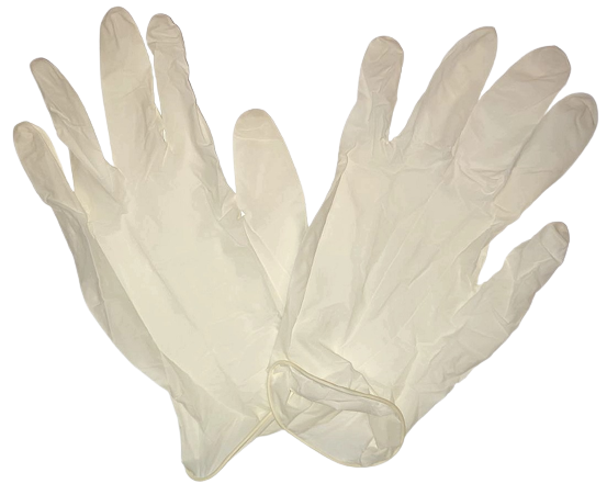 Перчатки латексные смотровые нестерильные припудренные гладкие/ размер M/ Alexpharm