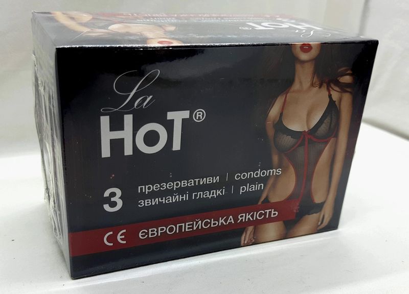 Презерватив "LA HOT", 3 шт. в упаковке