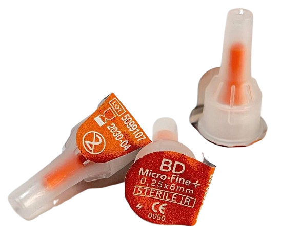 Игла для шприц-ручки BD, МF+, 31 G (0,25 x 6 мм) оранжевая