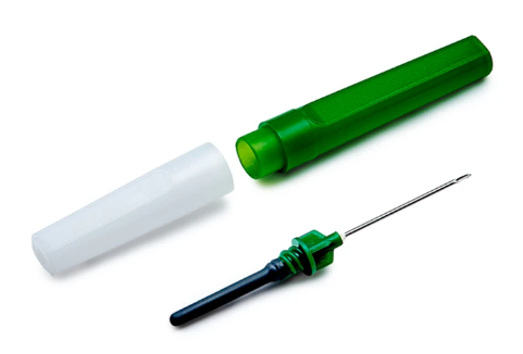 Голка двостороння для вакуумного забору крові G21 зелена ВОЛЕС упаковка 100 шт.