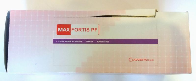Рукавички латексні стерильні хірургічні без пудри MaxFortis PF, розмір 6,5