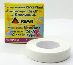 Пластир медичний 1х500 см на бавовняній основі Класичний/ RiverPlast / ІГАР