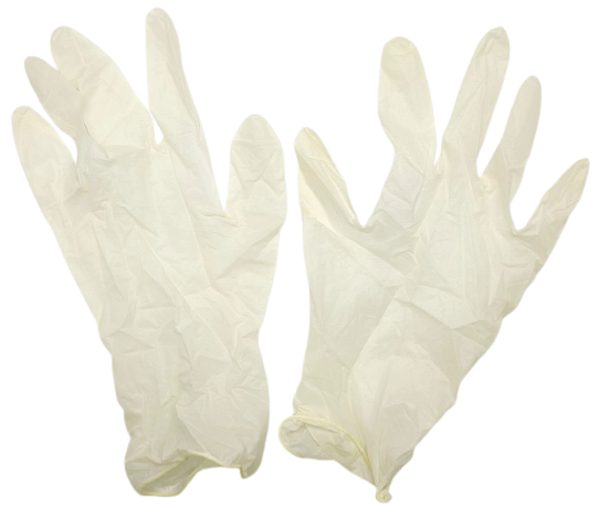 Перчатки латексные смотровые нестерильные текстурированные хлорированные без пудры/ размер M / Medicare