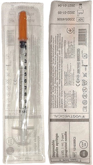 Шприц інсуліновий 1 мл U100 інтегрована голка G30 (0,30*8)/ Vogt Medical