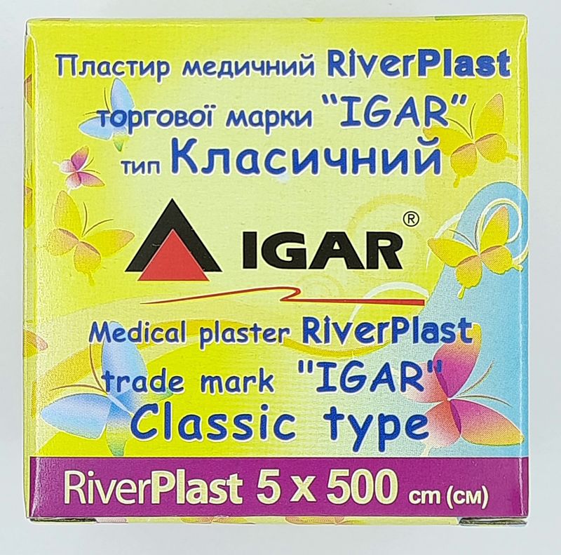 Пластир медичний 5х500 на тканинній основі Класичний/ RiverPlast/ ІГАР