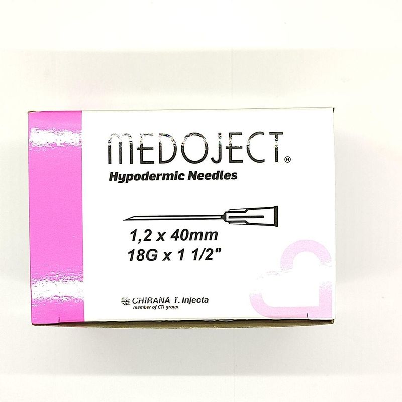 Игла инъекционная G 18 x1 1/2" (1,20x40 мм)/ MEDOJECT/ Chirana