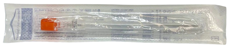 Игла спинальная тип Квинке, премиум G 25 (0.5*90мм) ALEXPHARM/ оранжевая