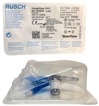 Трубка (канюля) трахеостомическая с манжетой 5,0 мм CrystalClear Rusch/ Teleflex